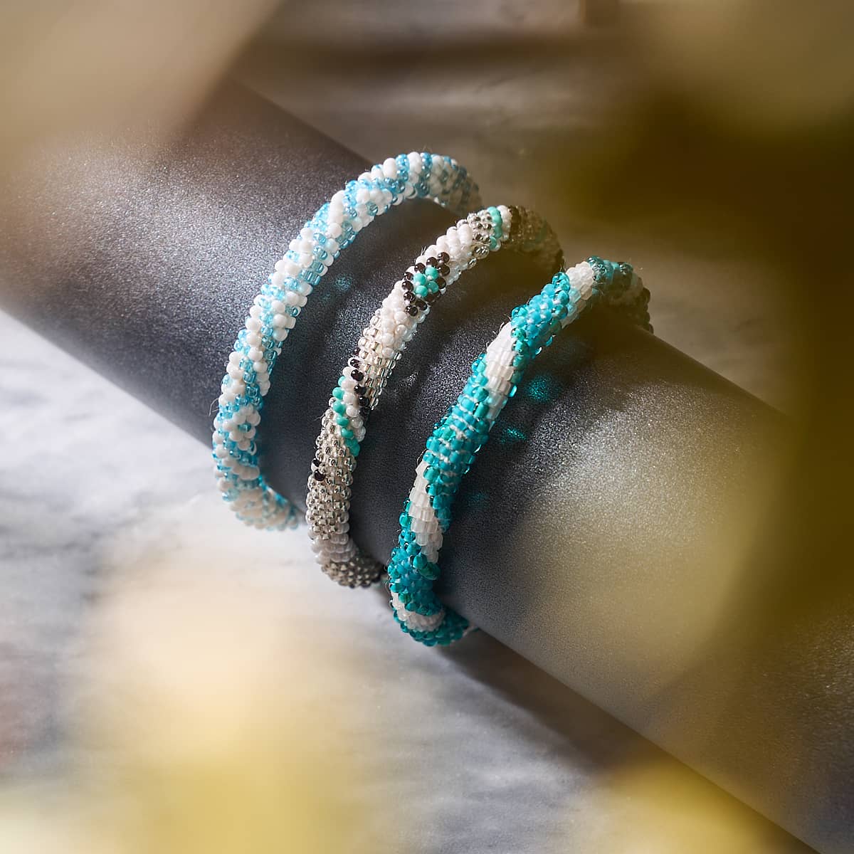 Ozeanspray | Himalaya-Glasperlenarmband